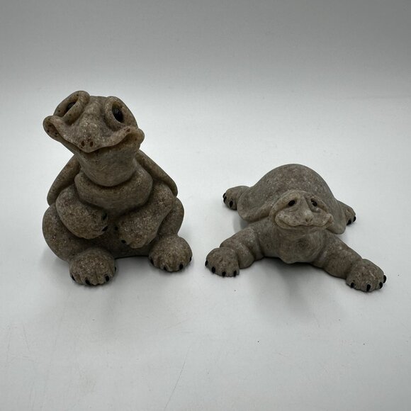 11 pc Vintage Quarry Critters Turtle / Tortoise Figures by Second Nature Design - Picture 6 of 12